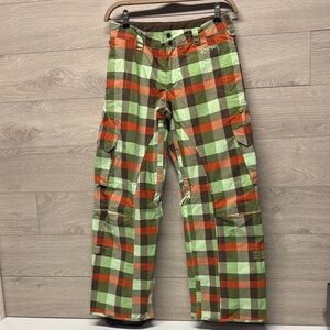 Burton Multicolor Plaid Stow Cargo Snow Pants